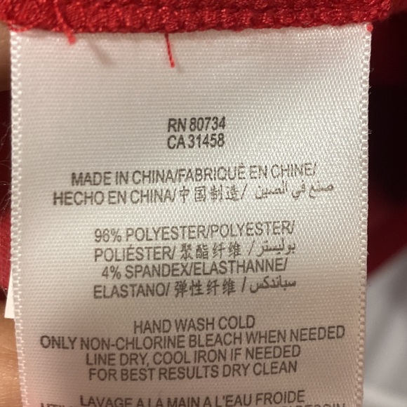 Red Long Sleeve Dress - LARGE - Picture 6 of 6